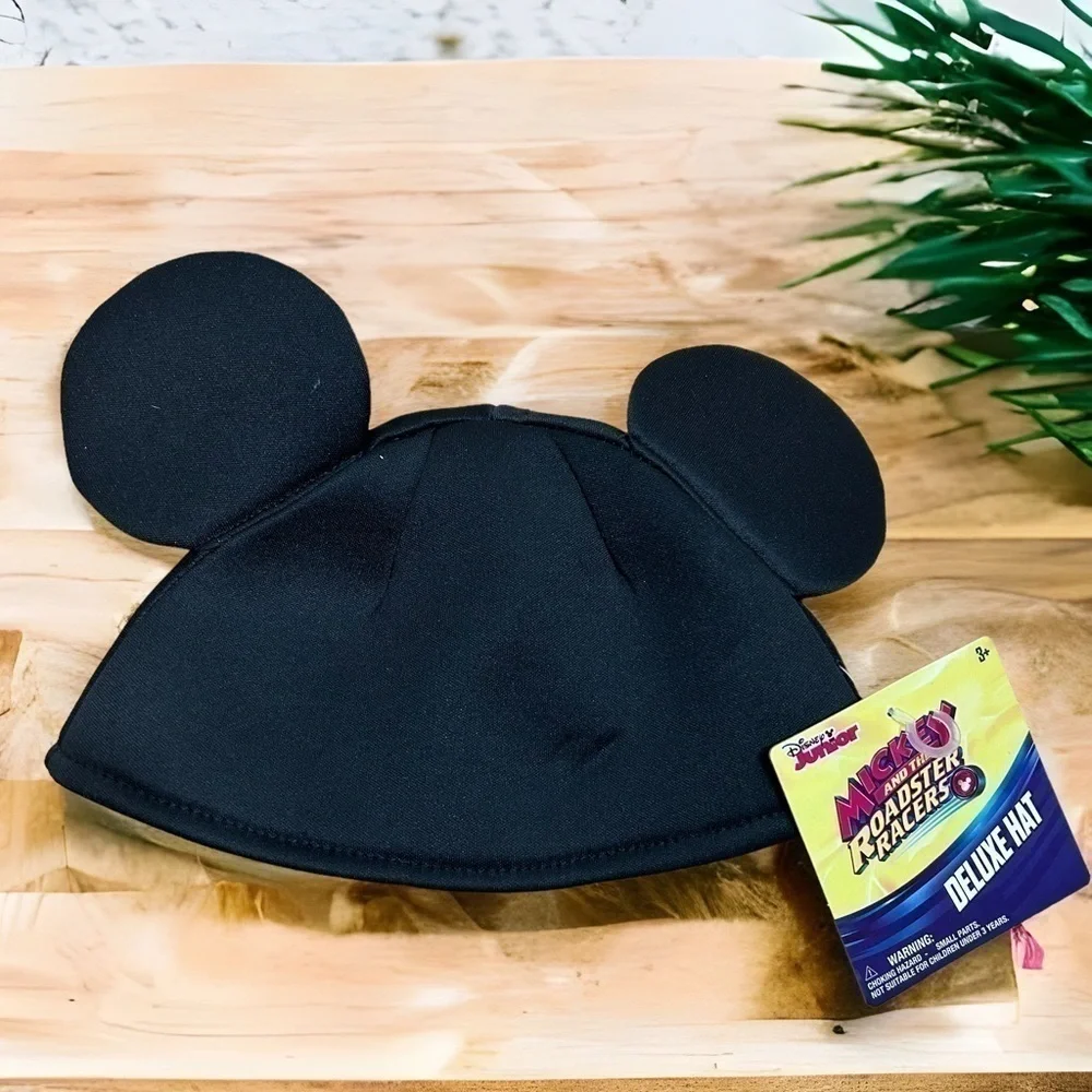 Disney Mickey Mouse Deluxe Hat NWT Roadster Racers Kids Boys Black